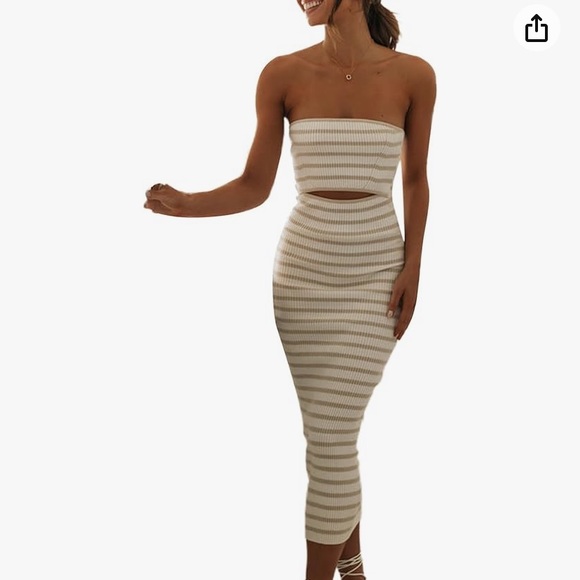 New with Tags Viral Strapless Knit Dress Medium - Picture 5 of 9